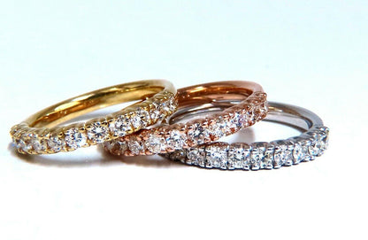 2.04ct Natural Diamonds Stacking Bands 14kt Gold Ref 12314 *v