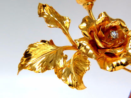 Floral Bundle Still Life Roses Brooch Pin 14kt *v