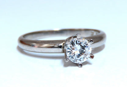 GIA Certified .49ct Natural Round Diamond solitaire ring E/I2 14kt platinum *v