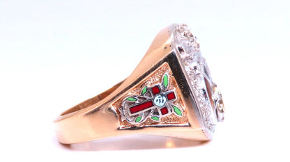 .55ct. mens natural round diamond ring 14kt gold Gothic *v