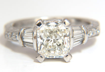 GIA certified 1.50ct. Cushion cut diamond ring G/VVS-2 platinum classic *v