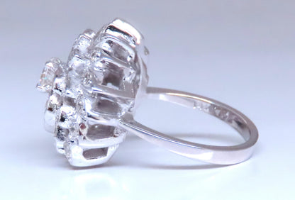 1.10ct natural diamonds cluster circular dome ring 14kt 12427 *v
