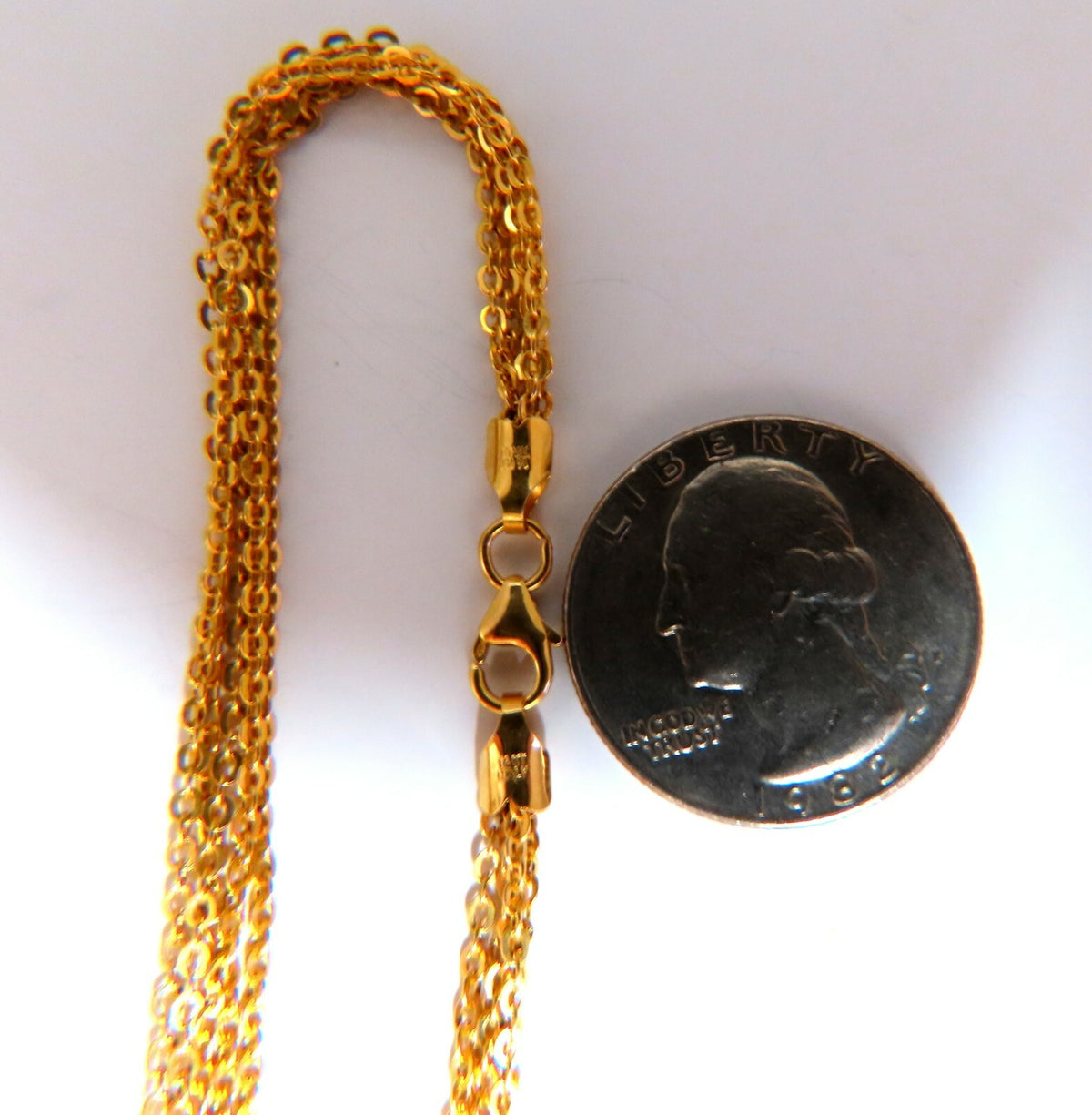 14kt gold 5 combined multichain link bracelet *v
