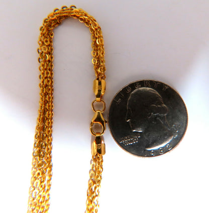 14kt gold 5 combined multichain link bracelet *v