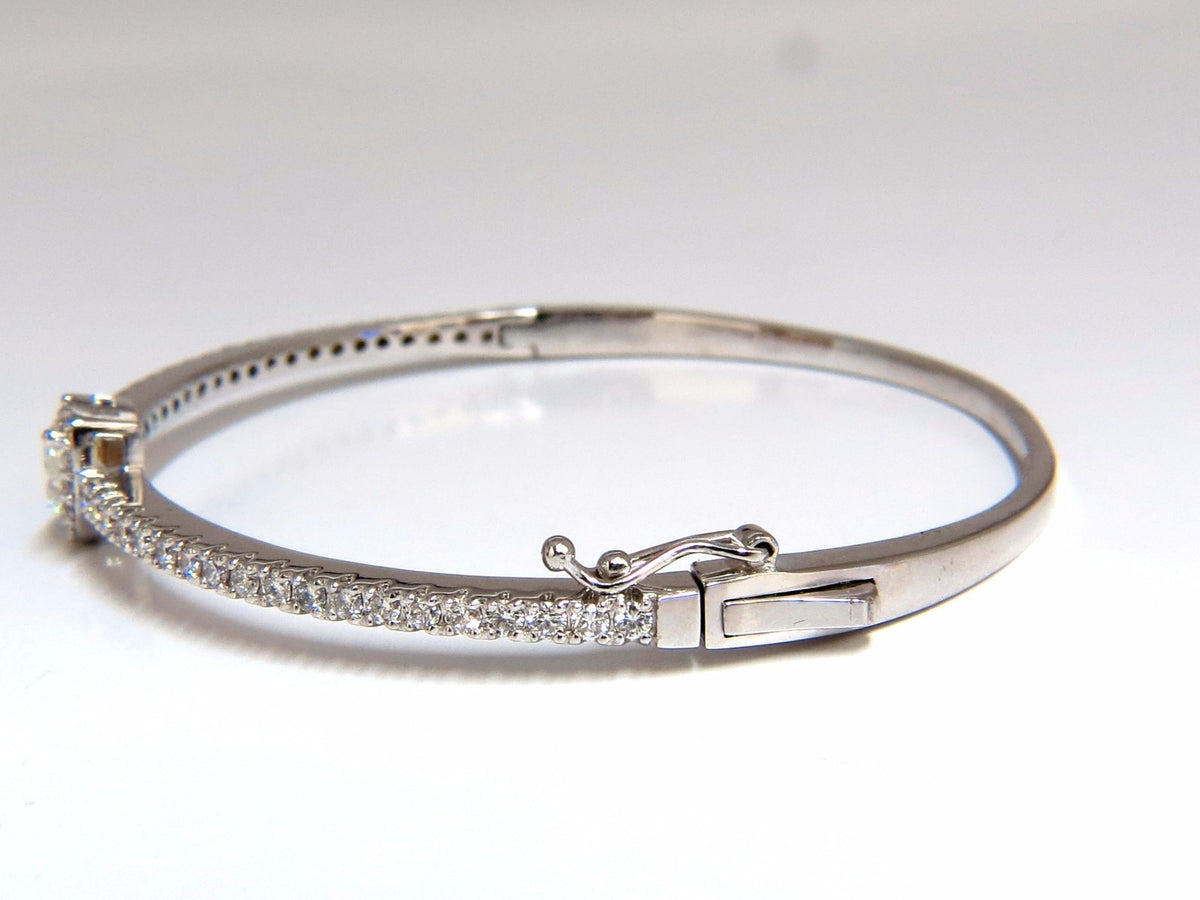 GIA Certified 1.84ct marquise diamond cluster halo bangle bracelet 14kt *v