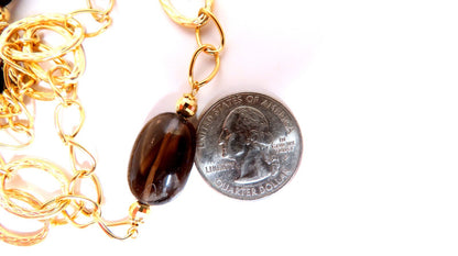 110ct Natural Topaz 14kt gold Necklace *v