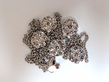 6.50ct natural diamonds (5) cluster yard necklace 14kt floretta 18 inch *v