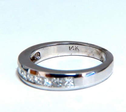 .74ct Natural Princess Cut Diamonds Channel Band 14kt Gold Ring *v