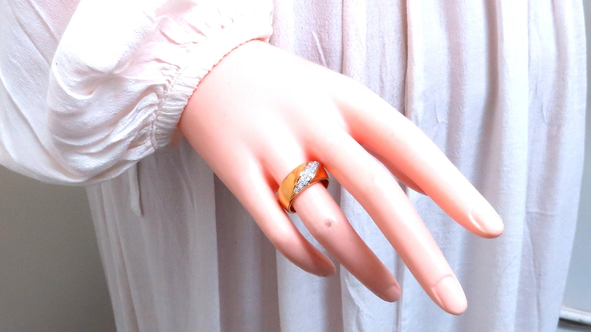 .26ct natural diamond slant band ring 14kt gold 12421 *v