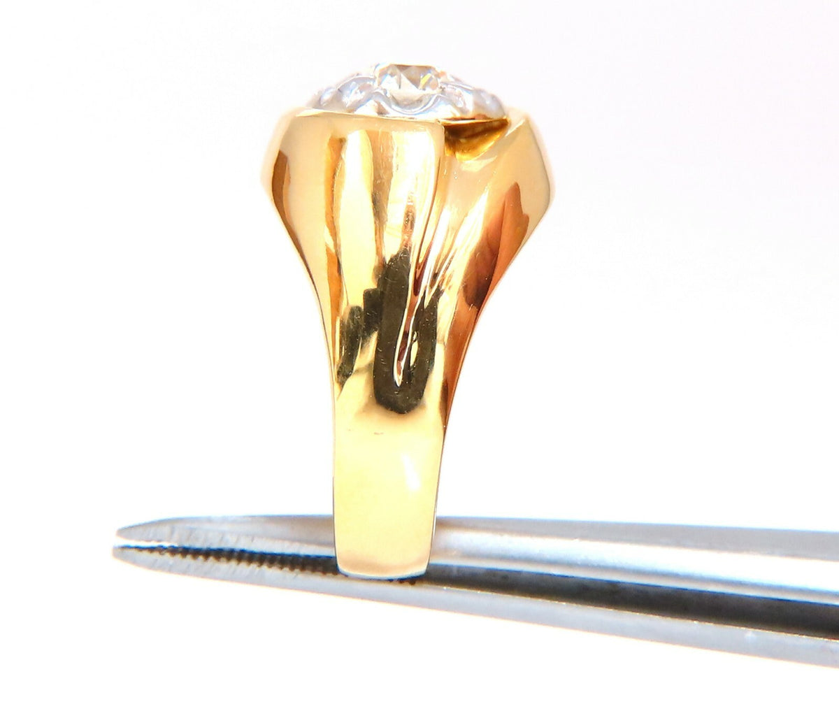 GIA Certified .53ct natural diamonds mens ring 14 Karat *v