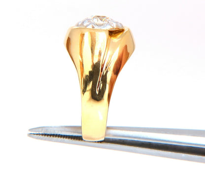 GIA Certified .53ct natural diamonds mens ring 14 Karat *v