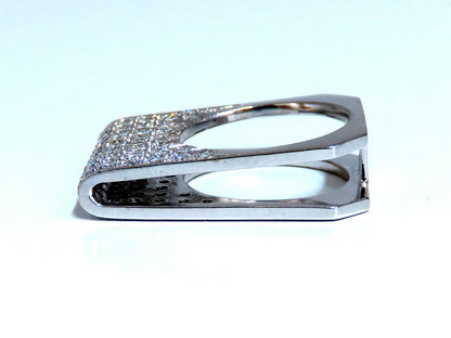 2.00ct Natural Round Diamonds Fold Over Ring Mod Deco 14kt *v