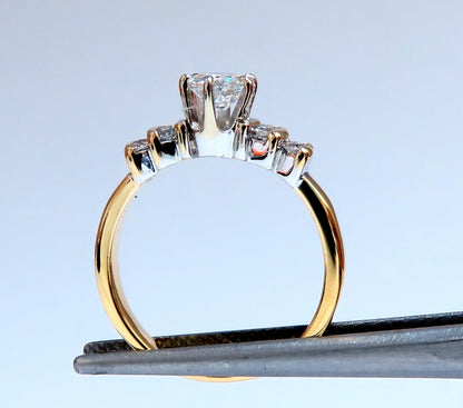 GIA Certified .51ct Natural Round Diamond solitaire ring E/I2 +Band 14kt gold *v