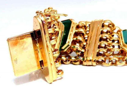 GIA Certified Vintage Emerald Bracelet 60ct 18kt Gold 12238 *v