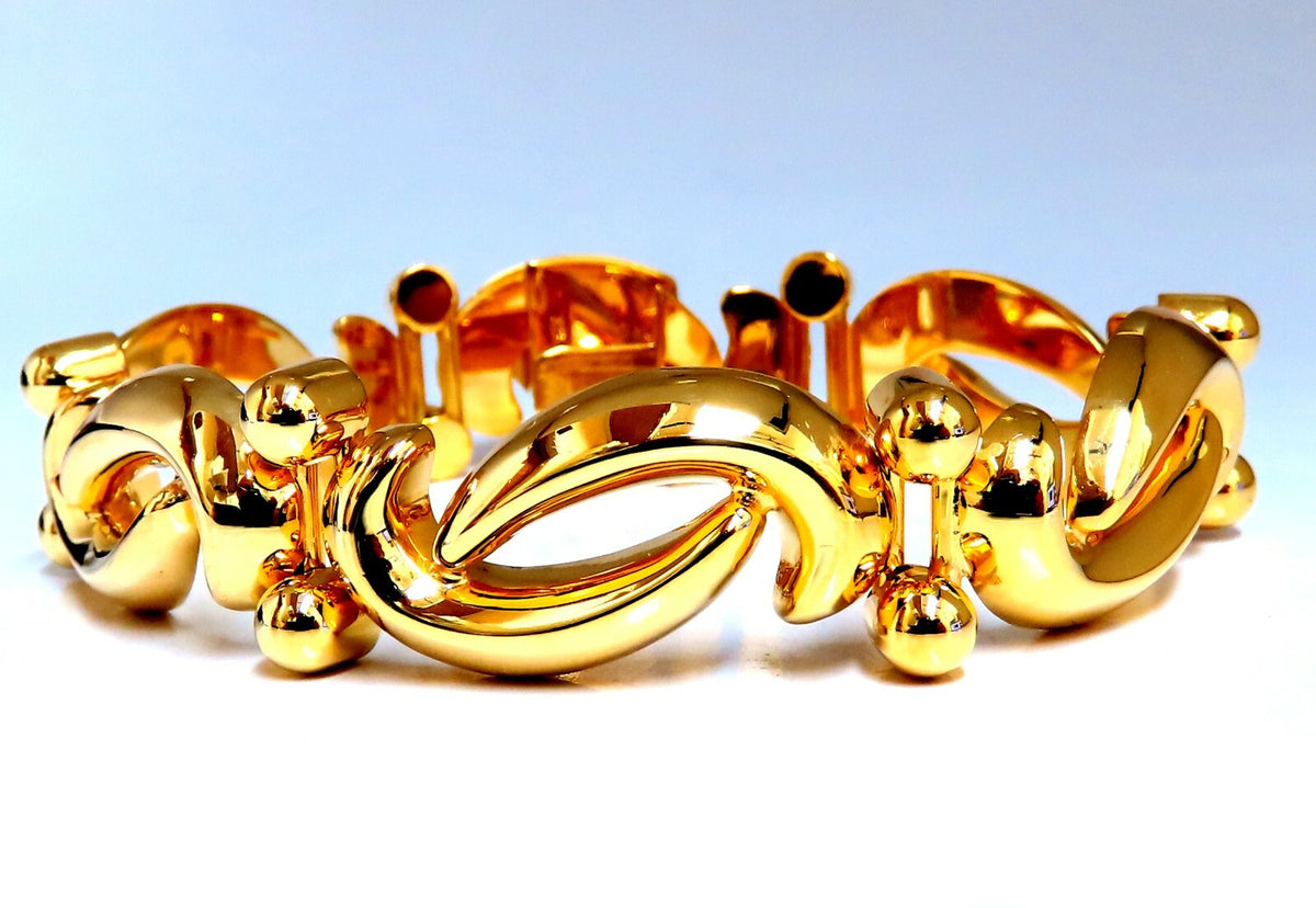 Iconic Link Wide Bracelet 14kt gold *v