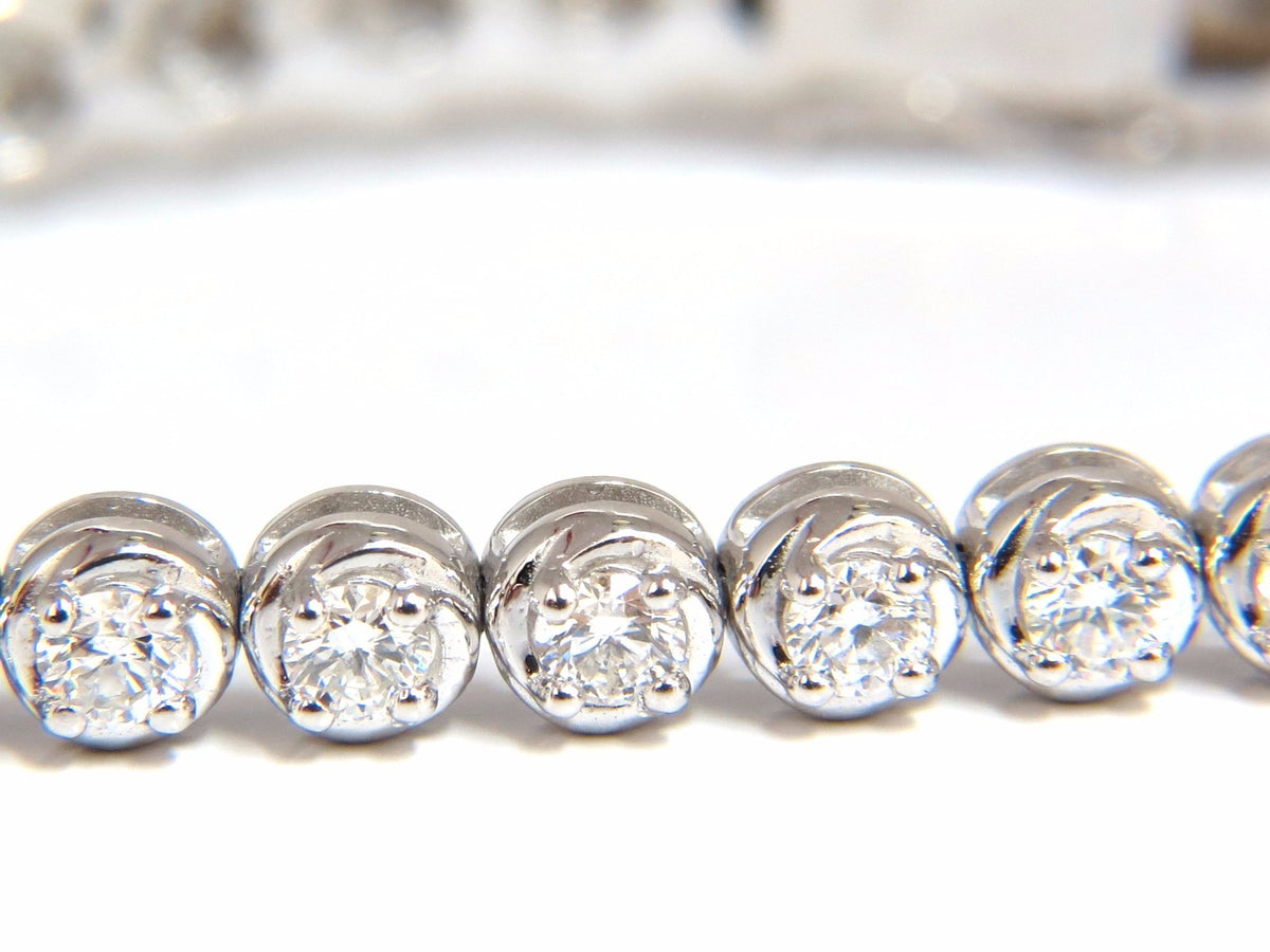 3.50ct natural diamonds tennis bracelet 14kt 7 inch *v