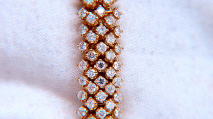 Estate 10ct Natural Round Diamonds Dome Bracelet 18kt Gold 12363 *v
