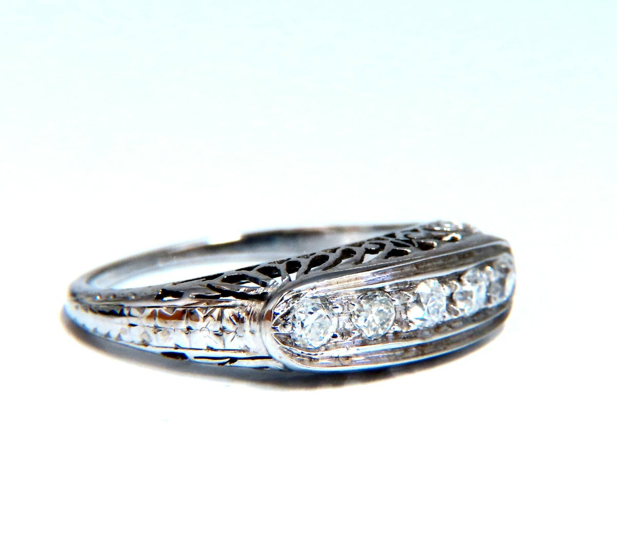 .50ct Natural Diamonds Old Mine Vintage Ring 14kt gold *v