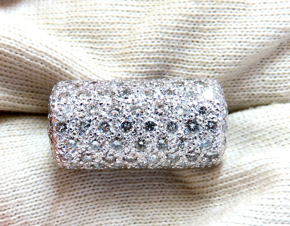 2.54ct Natural Diamonds Fold Over Ring 18kt Gold Fine Deco Bead Set Pave*v