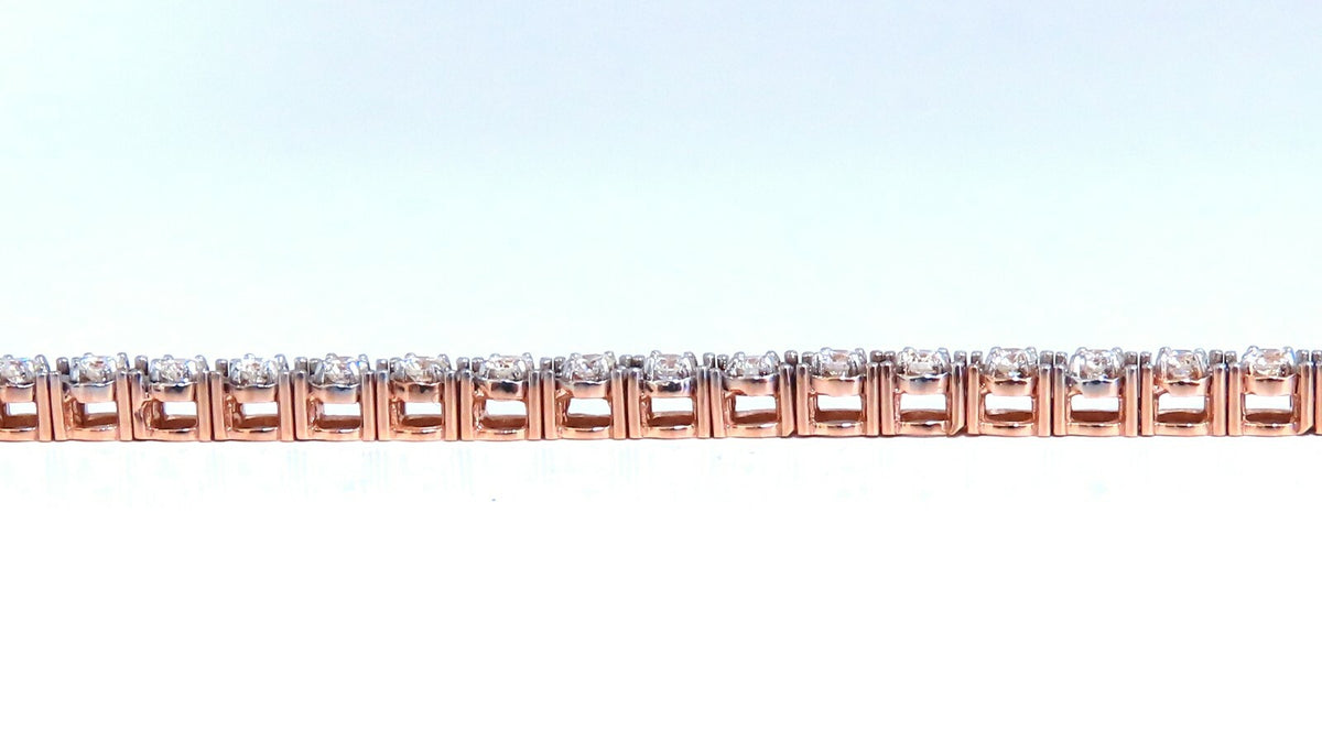 2.02ct. natural round diamonds tennis bracelet classic 14 karat rose gold *v