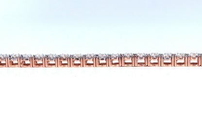 2.02ct. natural round diamonds tennis bracelet classic 14 karat rose gold *v
