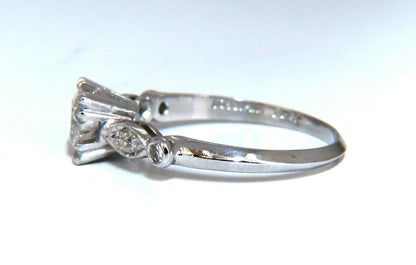 .76ct Natural Round Diamond Vintage Platinum Ring *v