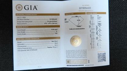 GIA Certified .48ct & 1.14ct Diamonds Cluster Necklace 14kt Snowflake *v