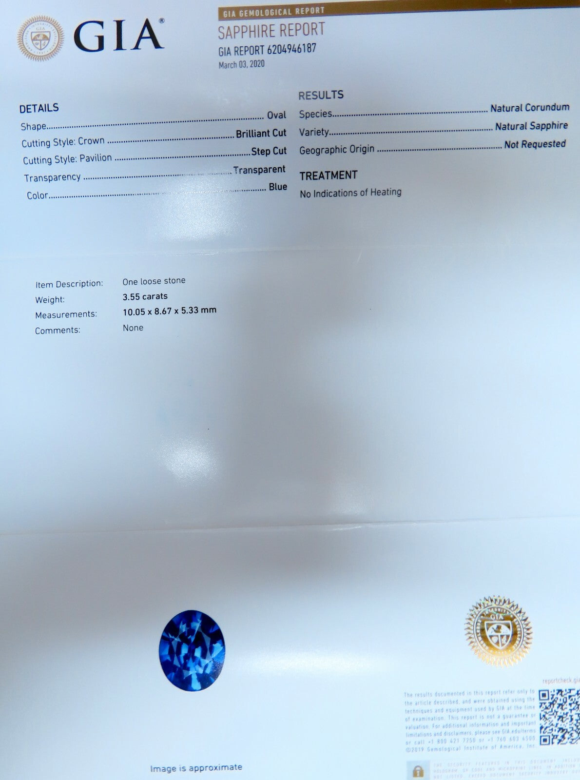 GIA Certified 3.55ct Natural No Heat Blue Sapphire Cocktail Cluster Ring 18kt *v