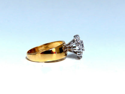 1.04ct Natural Diamonds Floating Cluster on Band Ring 14kt Vintage *v