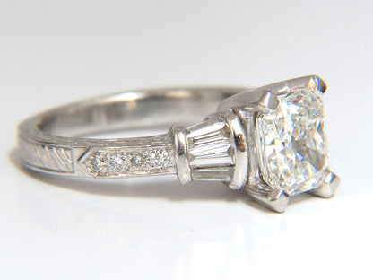 GIA certified 1.50ct. Cushion cut diamond ring G/VVS-2 platinum classic *v