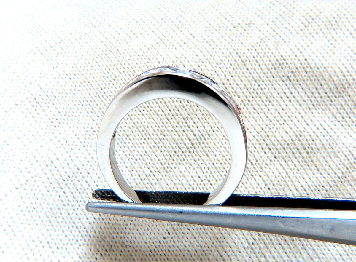 2.30ct Natural Princess Cut Diamonds Channel Band Platinum Ring *v