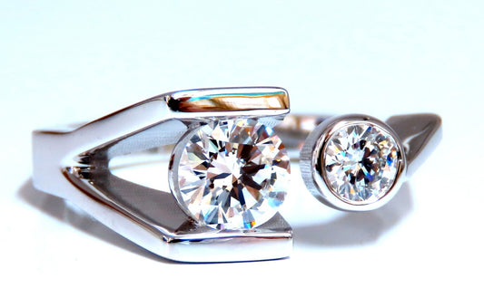 GIA Certified .93ct Natural Diamond Ring Mens Deco Prime 14kt *v