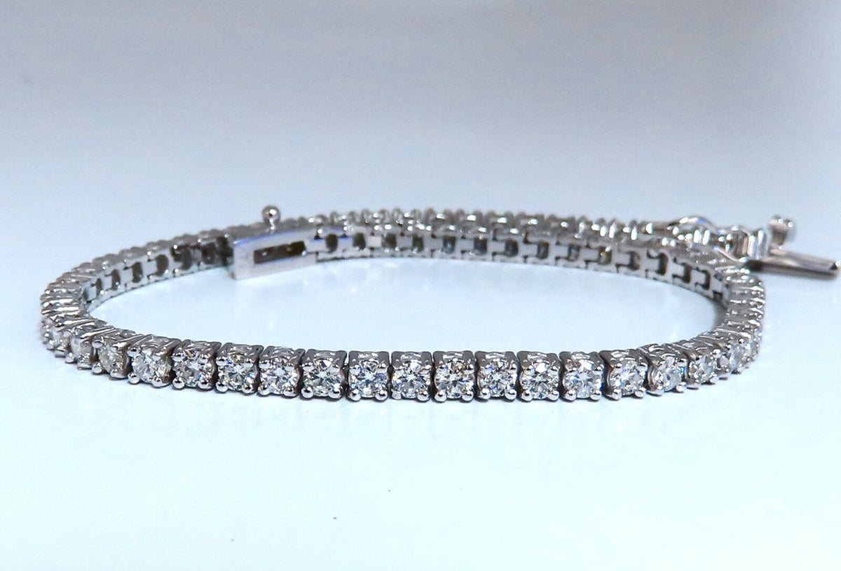2.87ct Natural Diamonds Tennis Bracelet 14kt Gold Classic Riviera *v