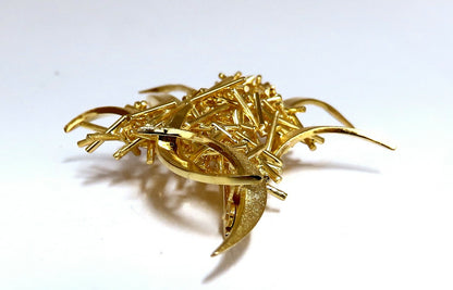 Modern Hand Made Fused Gold Sticks Pin 18 Karat *v
