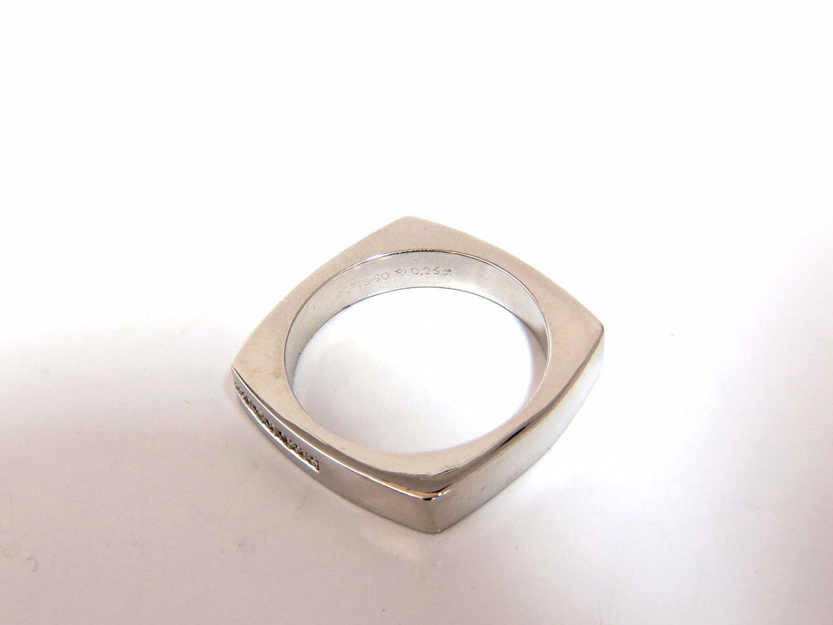 .25ct natural round cut diamonds unisex band platinum mod square form *v