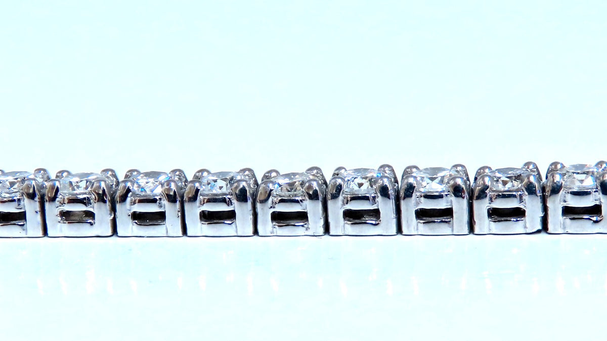 7.11ct natural round diamonds tennis bracelet classic 14 karat white gold *v