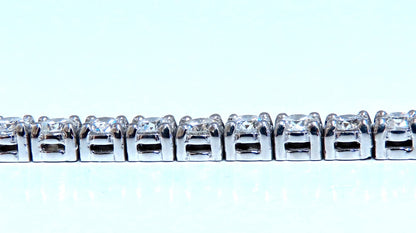 7.11ct natural round diamonds tennis bracelet classic 14 karat white gold *v