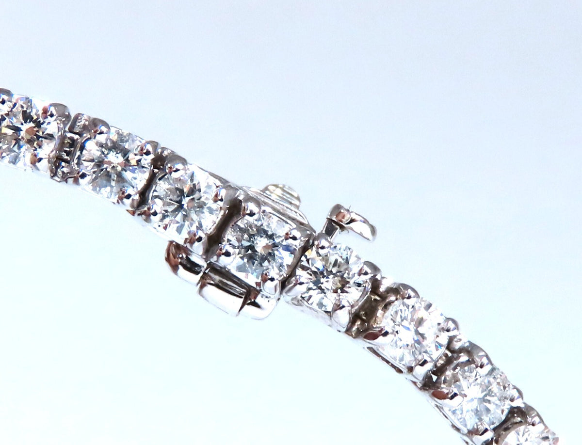 Tennis Bracelet 7.70ct Natural Round Diamonds 14kt gold *v