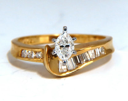 .30ct Natural Marquise Diamond Ring 14kt gold *v