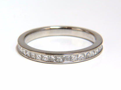 Authentic Asprey .65ct natural princess cut diamonds band Platinum *v