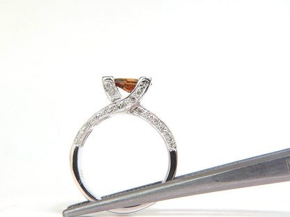 GIA NATURAL FANCY ORANGE BROWN 2.05CT DIAMOND RING 14KT TENSION FLOAT 10064 *v