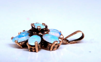 Vintage Opal Cluster Pendant 14kt 12512 *v