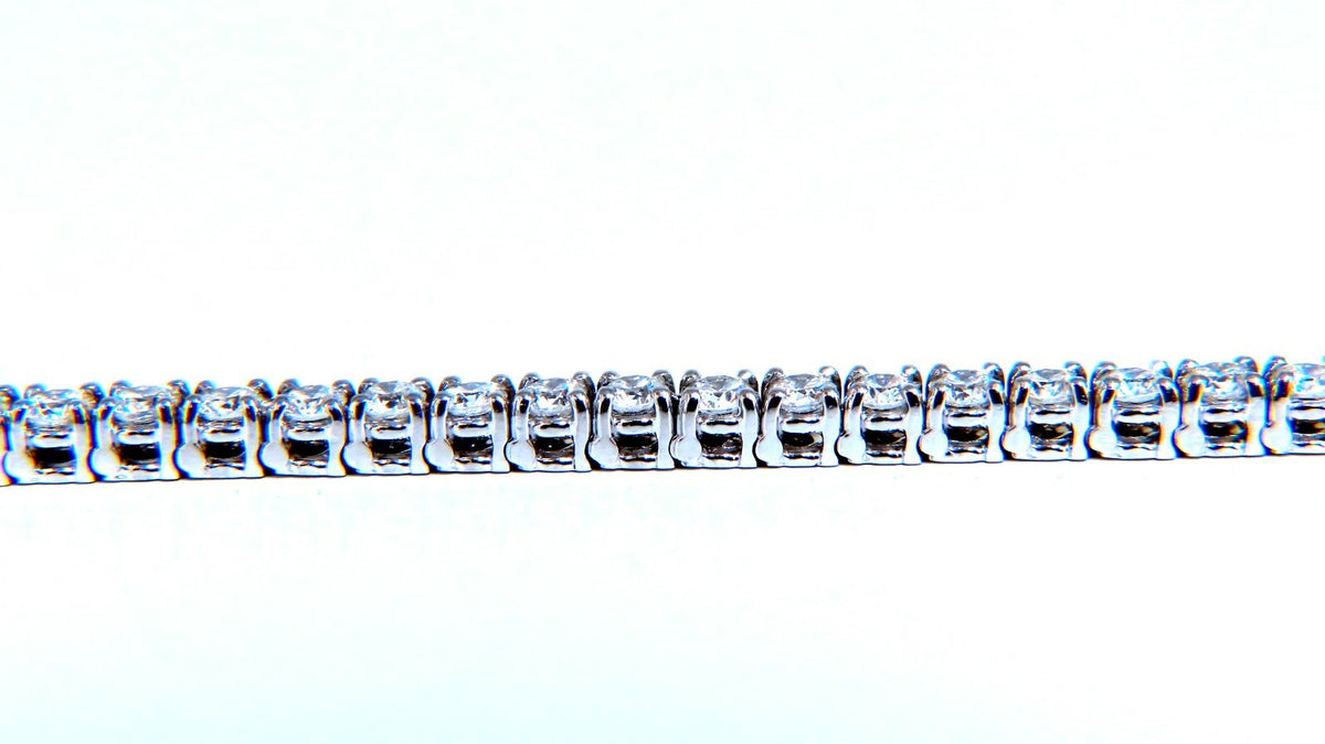 6.02 carat natural round diamonds link tennis bracelet 14kt gold *v