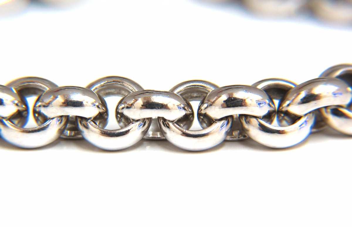 88 Gram 18kt 1.00ct diamonds Venetian Link Circles necklace *v