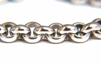 88 Gram 18kt 1.00ct diamonds Venetian Link Circles necklace *v