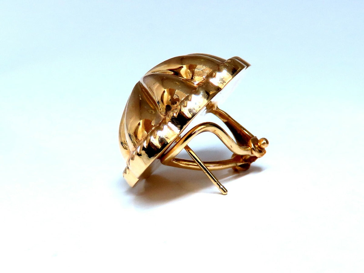 14kt Gold Textured Watermelon Clip Earrings *v