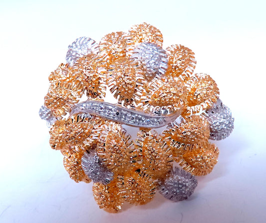Fern Cluster Brooch Pin 18kt 12568 *v
