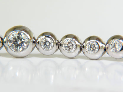 3.65CT NATURAL DIAMONDS TENNIS BRACELET 14KT FLUSH *v