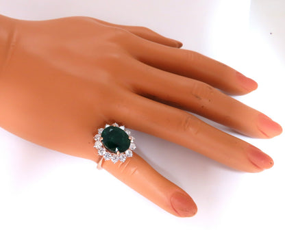 GIA Certified 8.63ct Natural Emerald diamonds ring 18kt*v