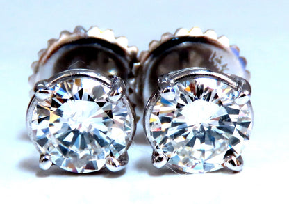 Diamond Studs GIA Certified 2.07ct Earrings 14kt *v